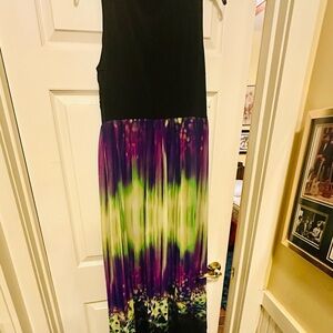 Black and Tie-Dye Maxi Dress